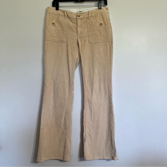 Women’s Banana Republic Light Peach Corduroy Stretch Flare Pants Size 6 stretch - Picture 1 of 8
